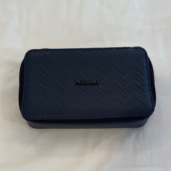 Missoni Handbags - Missoni Dark Blue Chevron Pouch
